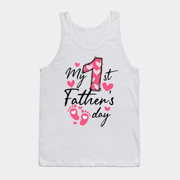 Family Motherday My 1st Father's day Tank Top by joneK